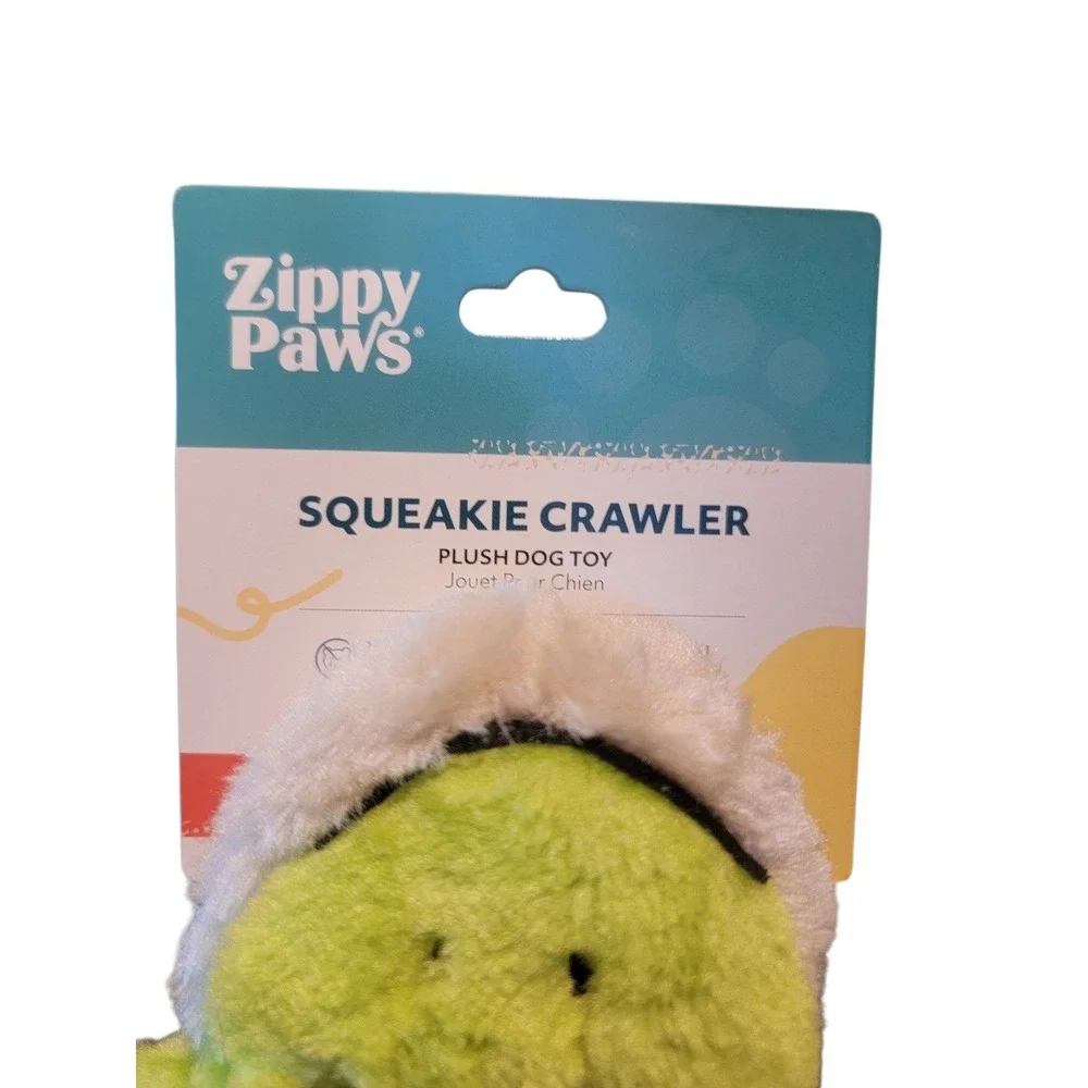 ZippyPaws‎ Squeakie Crawler Plush Dog Toy Green Turtle Squeaky Pet Toy NWT 10in